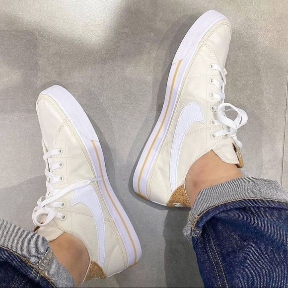 Nike Shoes - NIKE Court Sneakers Shoes Beige New